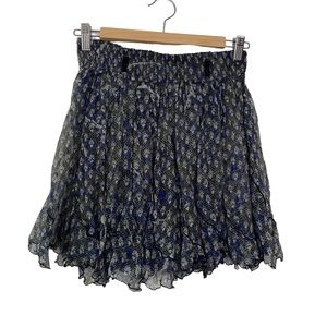 Poupette St Barth Joe Mini Skirt Black Venizia Silk